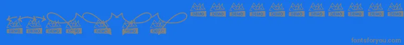 MoskuAlternative-Schriftart – Graue Schriften auf blauem Hintergrund