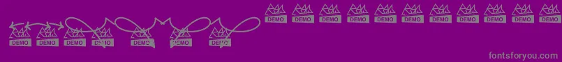 MoskuAlternative Font – Gray Fonts on Purple Background