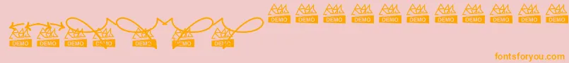 MoskuAlternative Font – Orange Fonts on Pink Background