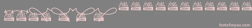 フォントMoskuAlternative – 灰色の背景にピンクのフォント