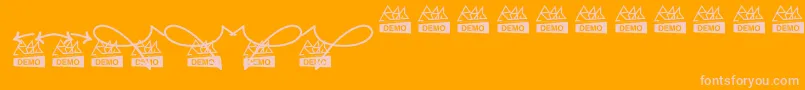 フォントMoskuAlternative – オレンジの背景にピンクのフォント