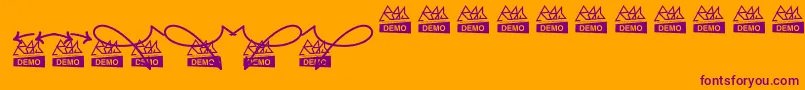フォントMoskuAlternative – オレンジの背景に紫のフォント