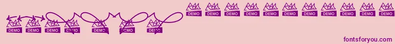 フォントMoskuAlternative – ピンクの背景に紫のフォント
