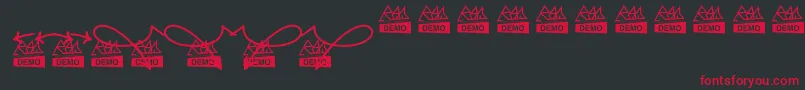 MoskuAlternative Font – Red Fonts on Black Background