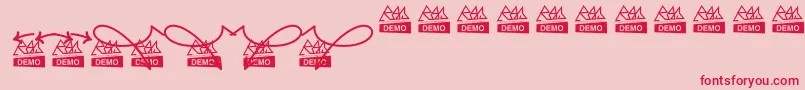フォントMoskuAlternative – ピンクの背景に赤い文字