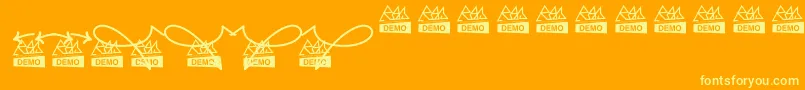 MoskuAlternative Font – Yellow Fonts on Orange Background