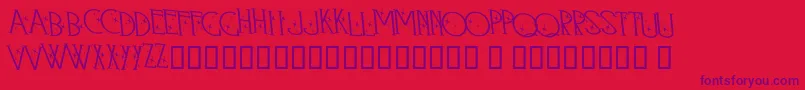 Retroland Font – Purple Fonts on Red Background