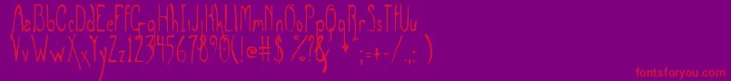 Greymagus Font – Red Fonts on Purple Background