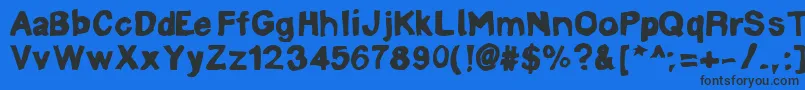 LinotypemineruBold Font – Black Fonts on Blue Background