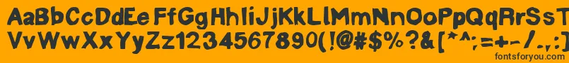 LinotypemineruBold Font – Black Fonts on Orange Background