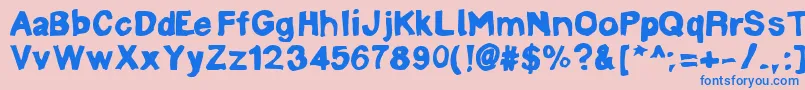 LinotypemineruBold Font – Blue Fonts on Pink Background