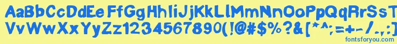 LinotypemineruBold Font – Blue Fonts on Yellow Background