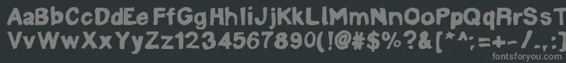 LinotypemineruBold Font – Gray Fonts on Black Background