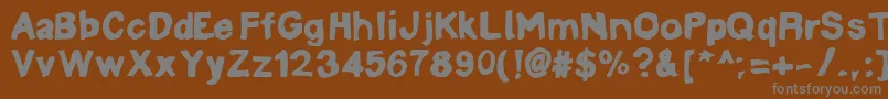 LinotypemineruBold Font – Gray Fonts on Brown Background