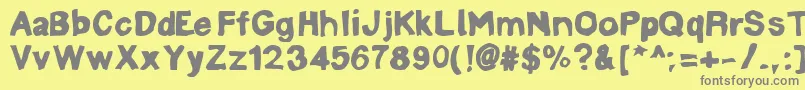 LinotypemineruBold Font – Gray Fonts on Yellow Background