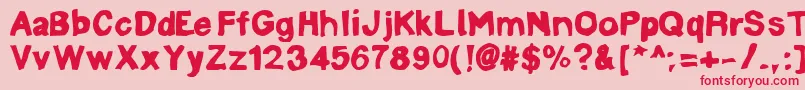 LinotypemineruBold Font – Red Fonts on Pink Background