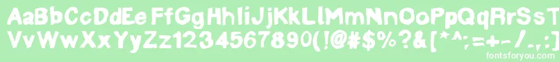 フォントLinotypemineruBold – 緑の背景に白い文字