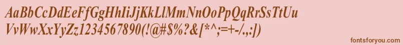 Шрифт TimesRomanCnBoldItalic – коричневые шрифты на розовом фоне