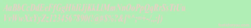 TimesRomanCnBoldItalic Font – Pink Fonts on Green Background