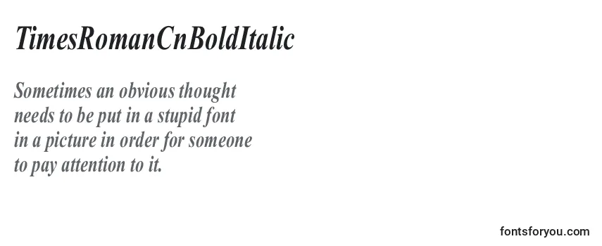 TimesRomanCnBoldItalic-fontti