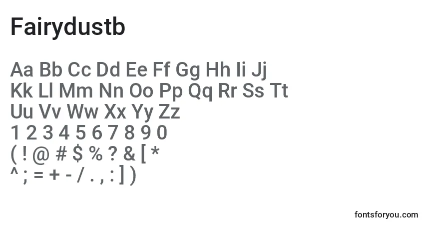 Шрифт Fairydustb – алфавит, цифры, специальные символы