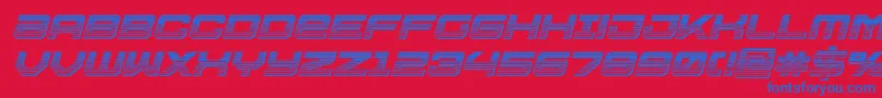 Ussdallaschromeital Font – Blue Fonts on Red Background