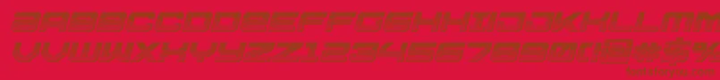Ussdallaschromeital Font – Brown Fonts on Red Background