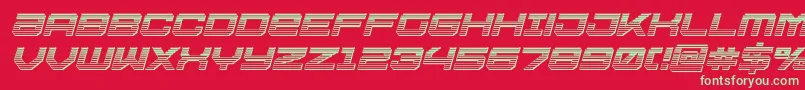 フォントUssdallaschromeital – 赤い背景に緑の文字