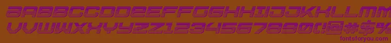 フォントUssdallaschromeital – 紫色のフォント、茶色の背景