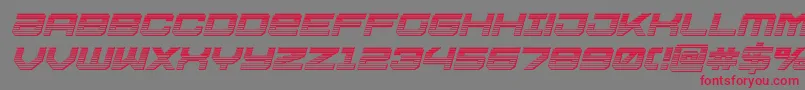 フォントUssdallaschromeital – 赤い文字の灰色の背景