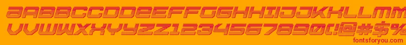 Ussdallaschromeital Font – Red Fonts on Orange Background