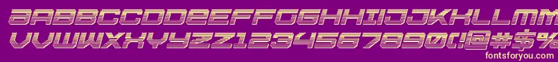 Ussdallaschromeital Font – Yellow Fonts on Purple Background