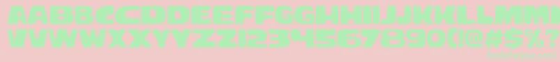 Bracheos Font – Green Fonts on Pink Background