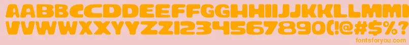 Bracheos Font – Orange Fonts on Pink Background