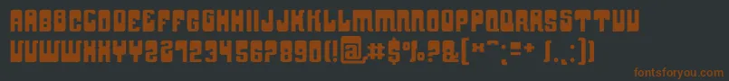 Yndufat-fontti – ruskeat fontit mustalla taustalla