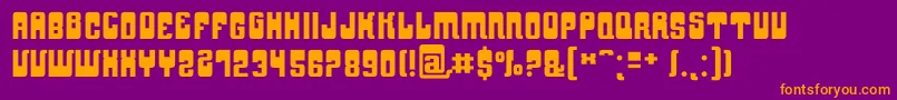 Yndufat Font – Orange Fonts on Purple Background