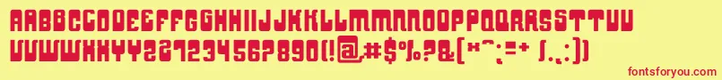 Yndufat Font – Red Fonts on Yellow Background