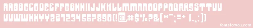 Yndufat-Schriftart – Weiße Schriften auf rosa Hintergrund