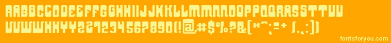 Yndufat Font – Yellow Fonts on Orange Background