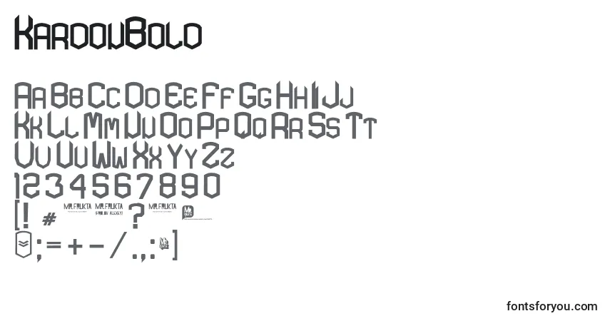 KardonBoldフォント–アルファベット、数字、特殊文字