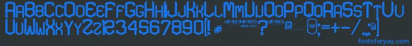 KardonBold Font – Blue Fonts on Black Background