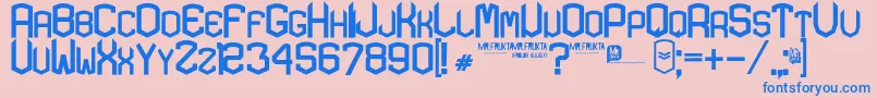 KardonBold Font – Blue Fonts on Pink Background