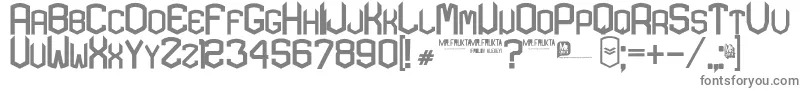 KardonBold-fontti – harmaat kirjasimet valkoisella taustalla