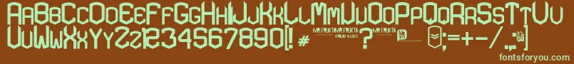 KardonBold Font – Green Fonts on Brown Background