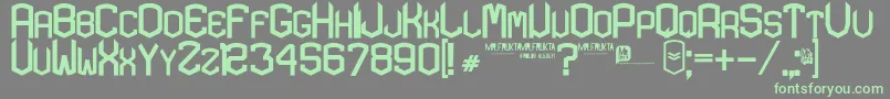 KardonBold Font – Green Fonts on Gray Background