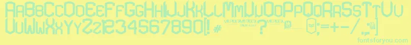 KardonBold Font – Green Fonts on Yellow Background