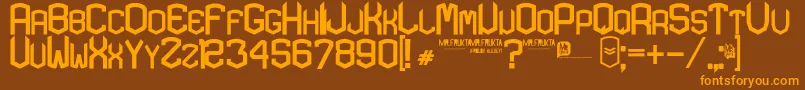 KardonBold Font – Orange Fonts on Brown Background