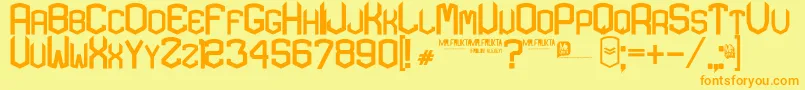 KardonBold Font – Orange Fonts on Yellow Background