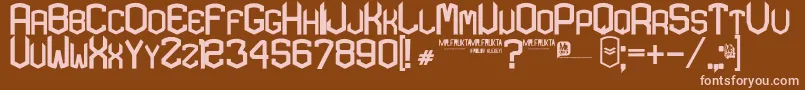 KardonBold Font – Pink Fonts on Brown Background