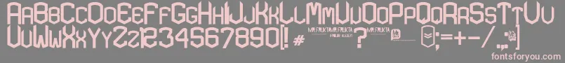 KardonBold Font – Pink Fonts on Gray Background